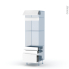 #LUPI Blanc Kit Rénovation 18 <br />Colonne Four+MO 45 N°559 , 1 abattant 3 tiroirs, L60 x H195 x P60 cm 