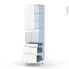 #LUPI Blanc Kit Rénovation 18 <br />Colonne Four niche 45 N°2458 , 1 porte 3 tiroirs, L60 x H217 x P60 cm 