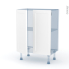 #LUPI Blanc Kit Rénovation 18 <br />Meuble bas prof.37, 2 portes, L60 x H70 x P37.5 cm 
