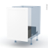 #LUPI Blanc Kit Rénovation 18 <br />Meuble sous-évier , 1 porte coulissante, L50 x H70 x P60 cm 