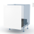 #LUPI Blanc Kit Rénovation 18 <br />Meuble sous-évier , 1 porte coulissante, L60 x H70 x P60 cm 