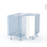 #LUPI Blanc Kit Rénovation 18 <br />Meuble angle bas, 2 portes N°76 L30, L90 x H70 x P60 cm 