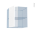#LUPI Blanc Kit Rénovation 18 <br />Meuble angle haut, 1 porte N°77 L32, L60 x H70 x P37.5 cm 