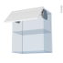#LUPI Blanc Kit Rénovation 18 <br />Meuble haut MO niche 36/38 , 1 porte, L60 x H70 x P37.5 cm 