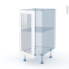 #LUPI Blanc Kit Rénovation 18 <br />Meuble bas vitré cuisine, 1 porte, L40 x H70 x P60 cm 