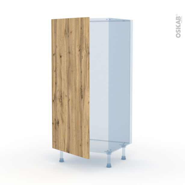 OKA Chêne Kit Rénovation 18 <br />Armoire frigo N°27, 1 porte, L60 x H125 x P60 cm 
