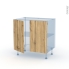 #OKA Chêne Kit Rénovation 18 <br />Meuble sous-évier , 2 portes, L80 x H70 x P60 cm 