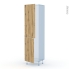 #OKA Chêne Kit Rénovation 18 <br />Armoire frigo N°2724, 2 portes, L60 x H217 x P60 cm 