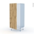 #OKA Chêne Kit Rénovation 18 <br />Armoire frigo N°27, 1 porte, L60 x H125 x P60 cm 
