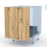 #OKA Chêne Kit Rénovation 18 <br />Meuble sous-évier, 1 porte coulissante, L60 x H70 x P60 cm 