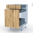 #OKA Chêne Kit Rénovation 18 <br />Meuble range épice, 3 tiroirs, L50 x H70 x P60 cm 