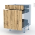 #OKA Chêne Kit Rénovation 18 <br />Meuble range épice, 3 tiroirs, L60 x H70 x P60 cm 