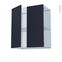 TIA Bleu - Kit Rénovation 18 - Meuble haut ouvrant H70 - 2 portes - L60xH70xP37,5