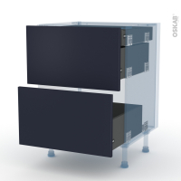 TIA Bleu - Kit Rénovation 18 - Meuble casserolier - 2 tiroirs-1 tiroir anglaise - L60xH70xP60