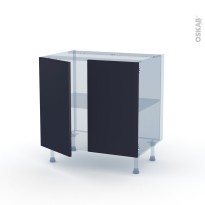 TIA Bleu - Kit Rénovation 18 - Meuble sous-évier  - 2 portes - L80xH70xP60