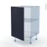 #TIA Bleu nuit Kit Rénovation 18 <br />Meuble sous-évier , 1 porte, L50 x H70 x P60 cm 