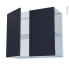 #TIA Bleu nuit Kit Rénovation 18 <br />Meuble haut ouvrant H70 , 2 portes, L80 x H70 x P37,5 cm 
