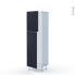 #TIA Bleu nuit Kit Rénovation 18 <br />Armoire frigo N°2721 , 2 portes, L60 x H195 x P60 cm 