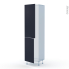 #TIA Bleu nuit Kit Rénovation 18 <br />Armoire frigo N°2724 , 2 portes, L60 x H217 x P60 cm 