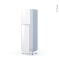 IPOMA Blanc brillant - Kit Rénovation 18 - Armoire frigo N°2721 - 2 portes - L60 x H195 x P60 cm