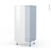 IPOMA Blanc brillant - Kit Rénovation 18 - Armoire frigo N°27  - 1 porte - L60xH125xP60