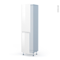 IPOMA Blanc brillant - Kit Rénovation 18 - Armoire frigo N°2724 - 2 portes - L60 x H217 x P60 cm