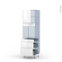 #IPOMA Blanc brillant Kit Rénovation 18 <br />Colonne Four N°1658 , 1 porte 3 tiroirs, L60xH195xP60 