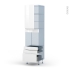 #IPOMA Blanc brillant Kit Rénovation 18 <br />Colonne Four N°2459, 1 porte 3 tiroirs, L60 x H217 x P60 cm 