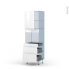 #IPOMA Blanc brillant Kit Rénovation 18 <br />Colonne Four niche 45 N°2158 , 1 porte 3 tiroirs, L60xH195xP60 