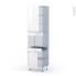 #IPOMA Blanc brillant Kit Rénovation 18 <br />Colonne Four niche 45 N°2456, 2 portes 1 tiroir, L60 x H217 x P60 cm 