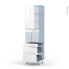 #IPOMA Blanc brillant Kit Rénovation 18 <br />Colonne Four niche 45 N°2458, 1 porte 3 tiroirs, L60 x H217 x P60 cm 