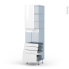 #IPOMA Blanc brillant Kit Rénovation 18 <br />Colonne Four niche 45 N°2459, 1 porte 4 tiroirs, L60 x H217 x P60 cm 