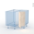 #IKORO Chêne Clair Kit Rénovation 18 <br />Meuble angle bas, 2 portes N°76 L30, L90 x H70 x P60 cm 