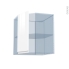 #IPOMA Blanc brillant Kit Rénovation 18 <br />Meuble angle haut, 1 porte N°77 L32, L60xH70xP37,5 
