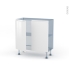 #IPOMA Blanc brillant Kit Rénovation 18 <br />Meuble bas prof.37 , 2 portes, L80xH70xP37,5 