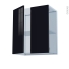 #KERIA Noir - Kit Rénovation 18 - Meuble haut ouvrant H70 - 2 portes - L60xH70xP37,5
