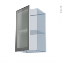 SOKLEO - Façade alu vitrée - Kit Rénovation 18 - Meuble haut ouvrant H70  - 1 porte - L40xH70xP37,5
