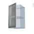 #SOKLEO Façade alu vitrée <br />Kit Rénovation 18, Meuble haut ouvrant H70 , 1 porte, L40xH70xP37,5 