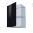#KERIA Noir - Kit Rénovation 18 - Meuble haut ouvrant H70  - 1 porte - L50xH70xP37,5