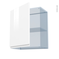 IPOMA Blanc brillant - Kit Rénovation 18 - Meuble haut ouvrant H70  - 1 porte - L60xH70xP37,5