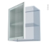 #SOKLEO Façade alu blanc vitrée <br />Kit Rénovation 18, Meuble haut ouvrant H70 , 1 porte, L60xH70xP37,5 