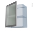 #SOKLEO Façade alu vitrée <br />Kit Rénovation 18, Meuble haut ouvrant H70 , 1 porte, L60xH70xP37,5 