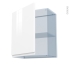#IPOMA Blanc brillant Kit Rénovation 18 <br />Meuble haut ouvrant H70, 1 porte, L60 x H70 x P37,5 cm 