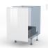 #IPOMA Blanc brillant Kit Rénovation 18 <br />Meuble sous-évier, 1 porte coulissante, L50 x H70 x P60 cm 