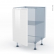IPOMA Blanc brillant - Kit Rénovation 18 - Meuble sous-évier  - 1 porte - L50xH70xP60