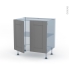 #FILIPEN Gris Kit Rénovation 18 <br />Meuble sous-évier , 2 portes, L80xH70xP60 