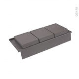 Rangement 3 boîtes - Avec couvercle - Pour meuble prof 50 cm - HAKEO
