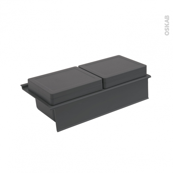 Rangement 2 boîtes Avec couvercle Pour meuble prof 40 cm HAKEO - Oskab