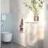 #Armoire de toilette Rangement haut <br />IVIA GRIS, 1 porte, Côtés blancs, L60 x H70 x P17 cm 