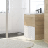 #Meuble de salle de bains Sous vasque <br />1 tiroir ALPA Blanc, 1 tiroir HOSTA Chêne prestige, Côtés blanc brillant, L60 x H70 x P50 cm 